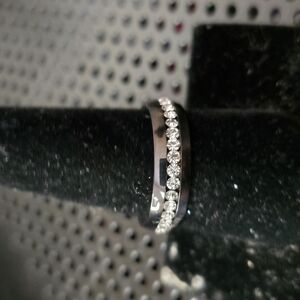 Source Unknown Silver Jewelry Eternity Band